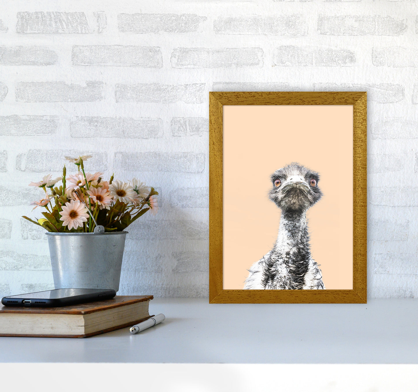Orange Emu Photography Print by Victoria Frost A4 Print Only
