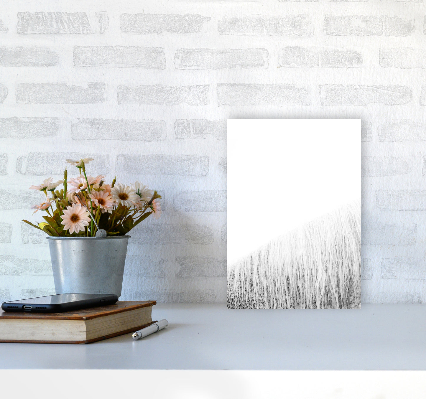 White Horse I Photography Print by Victoria Frost A4 Black Frame