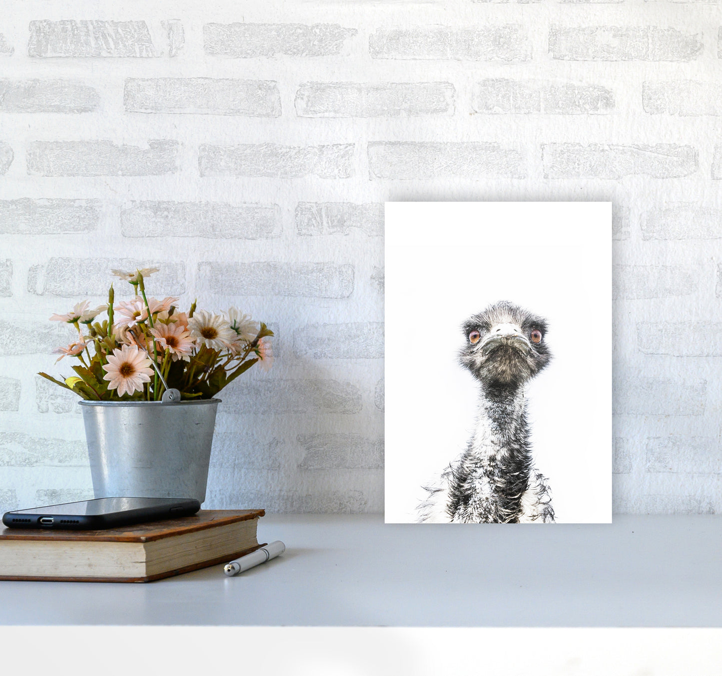 E.M.U Photography Print by Victoria Frost A4 Black Frame