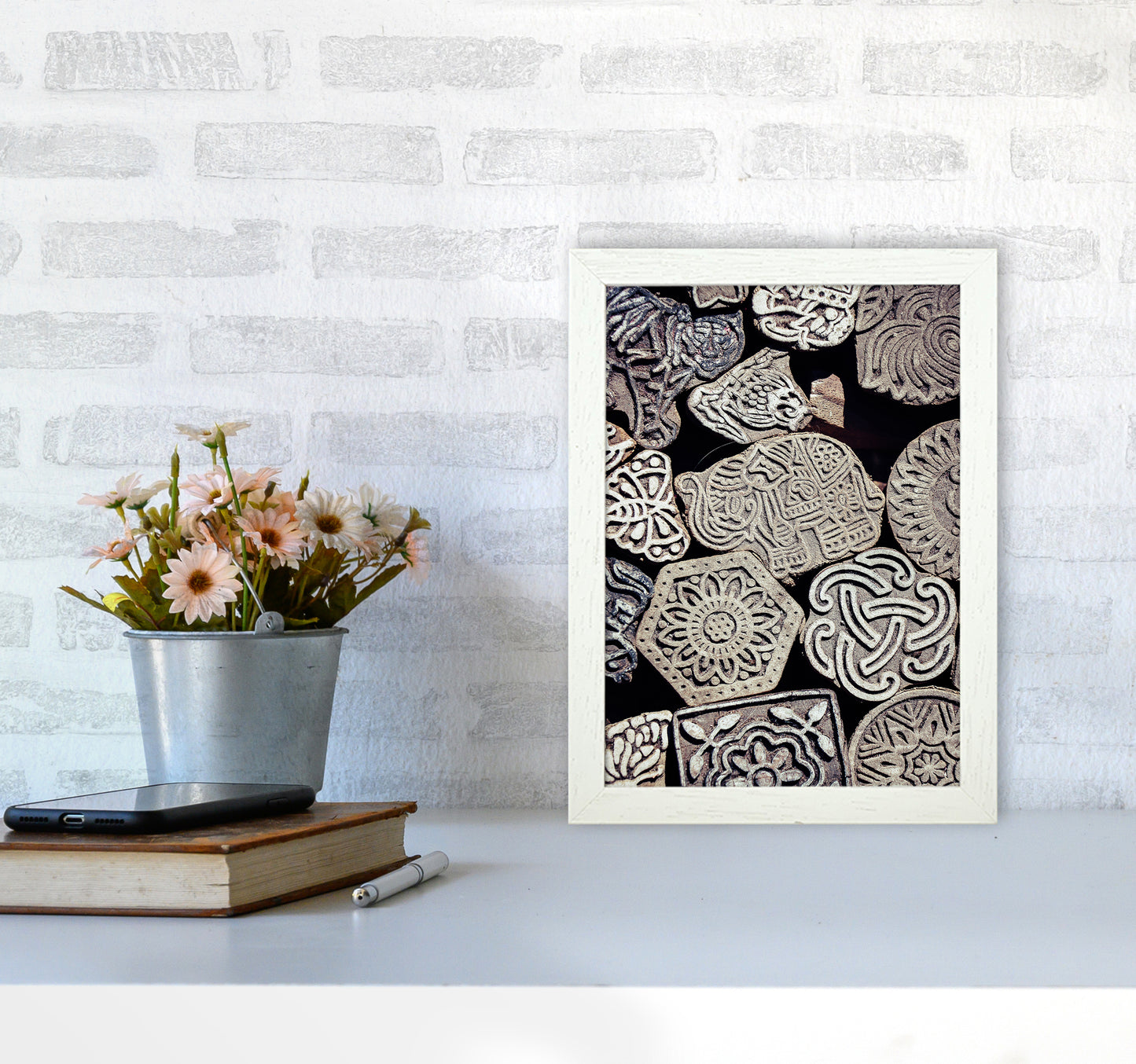Elephant Photography Print by Victoria Frost A4 Oak Frame