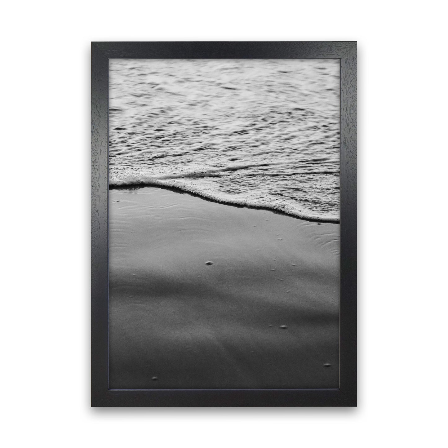 Sea Foam Photography Print by Victoria Frost Black Grain