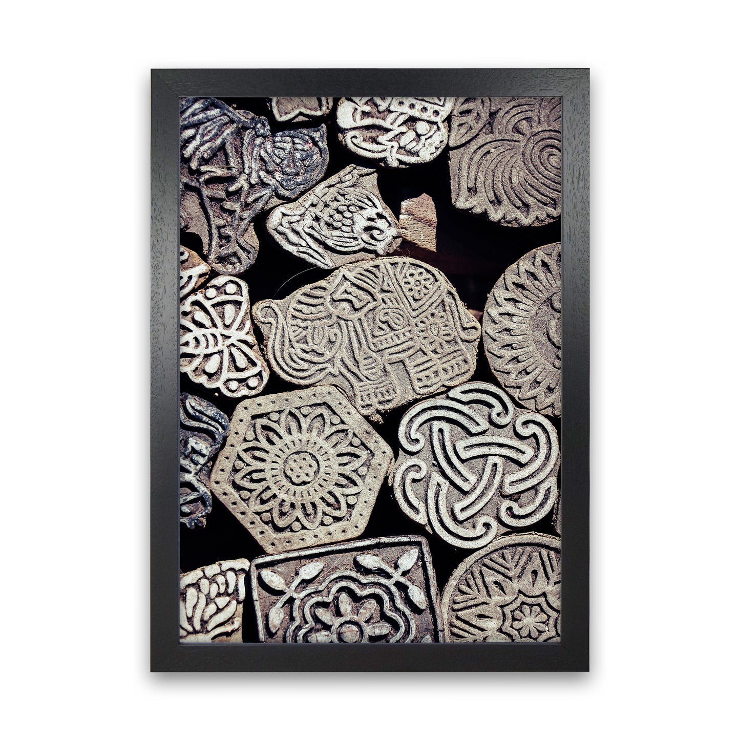 Elephant Photography Print by Victoria Frost Black Grain