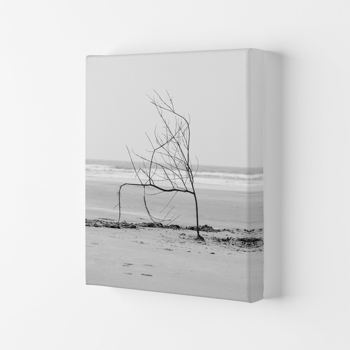Beach Sculpture Photography Print by Victoria Frost Canvas