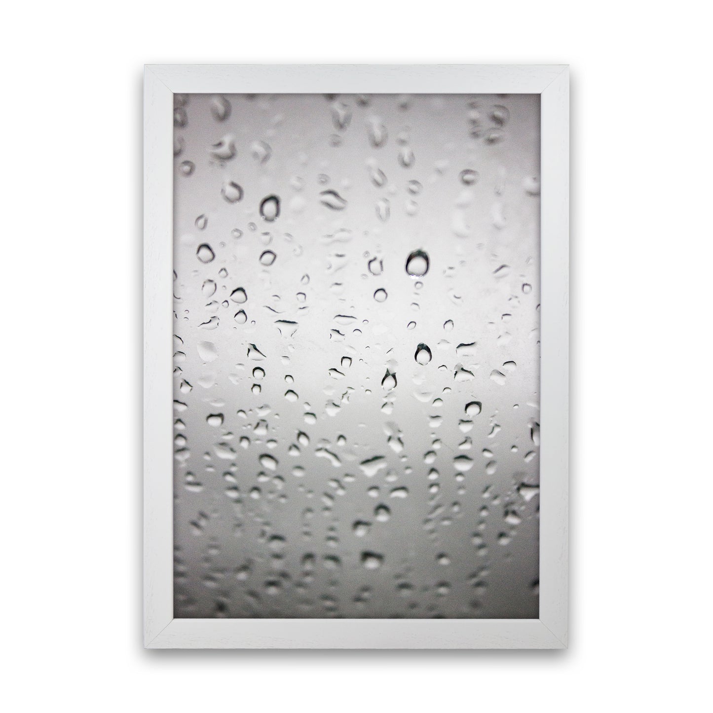 Touch of Rain Photography Print by Victoria Frost White Grain