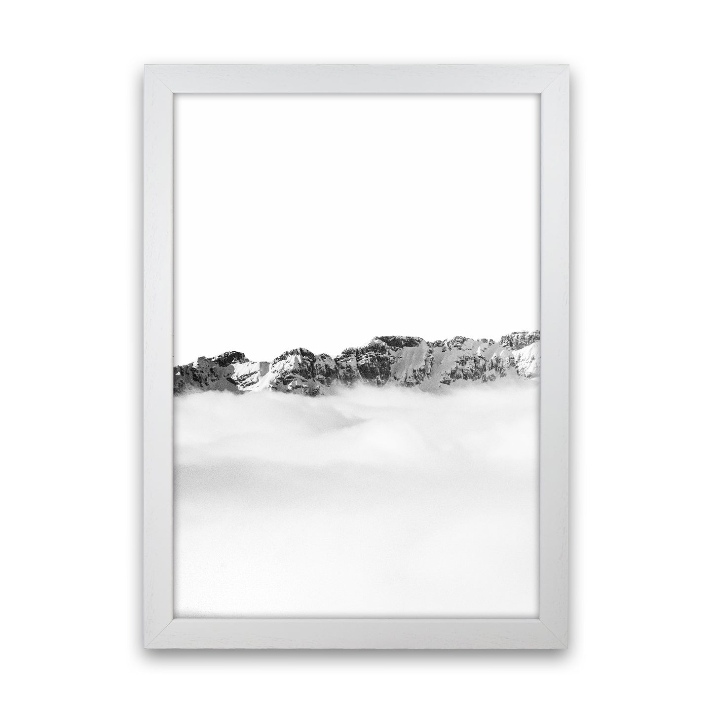 Mountains Divide Photography Print by Victoria Frost White Grain
