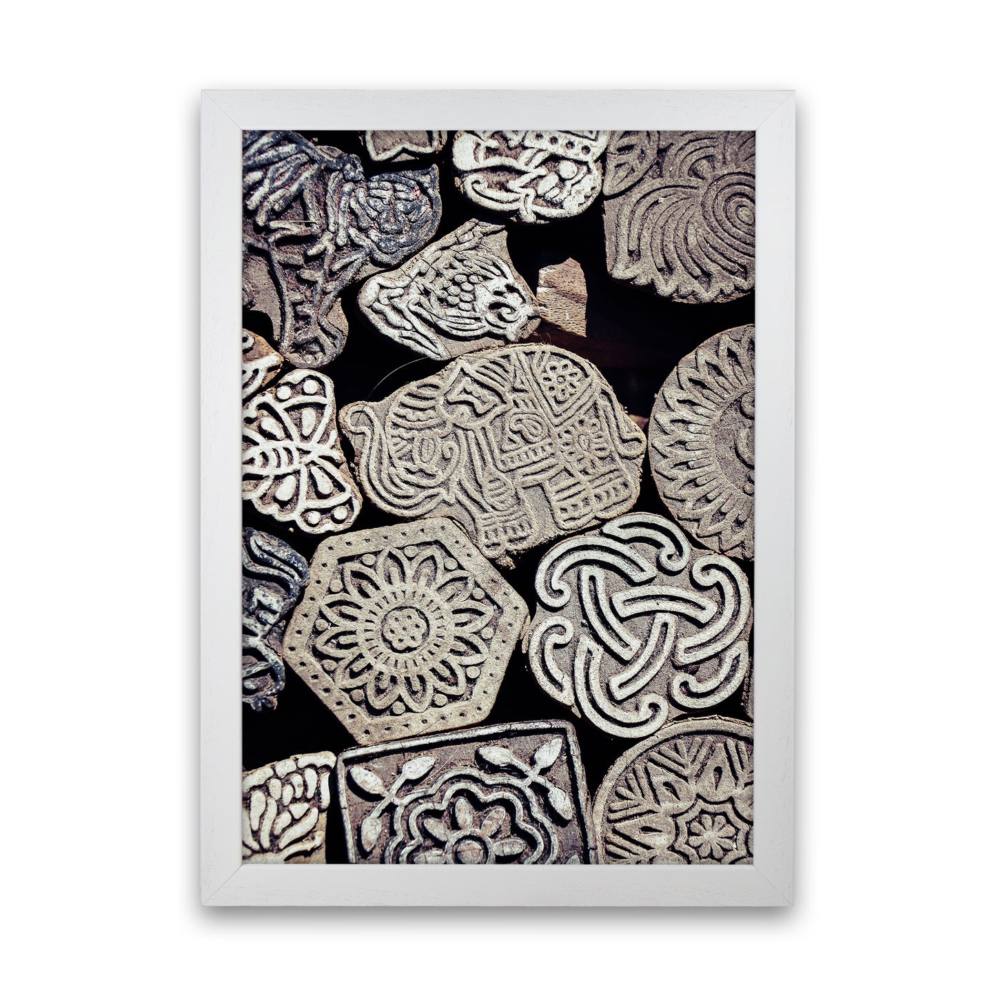 Elephant Photography Print by Victoria Frost White Grain