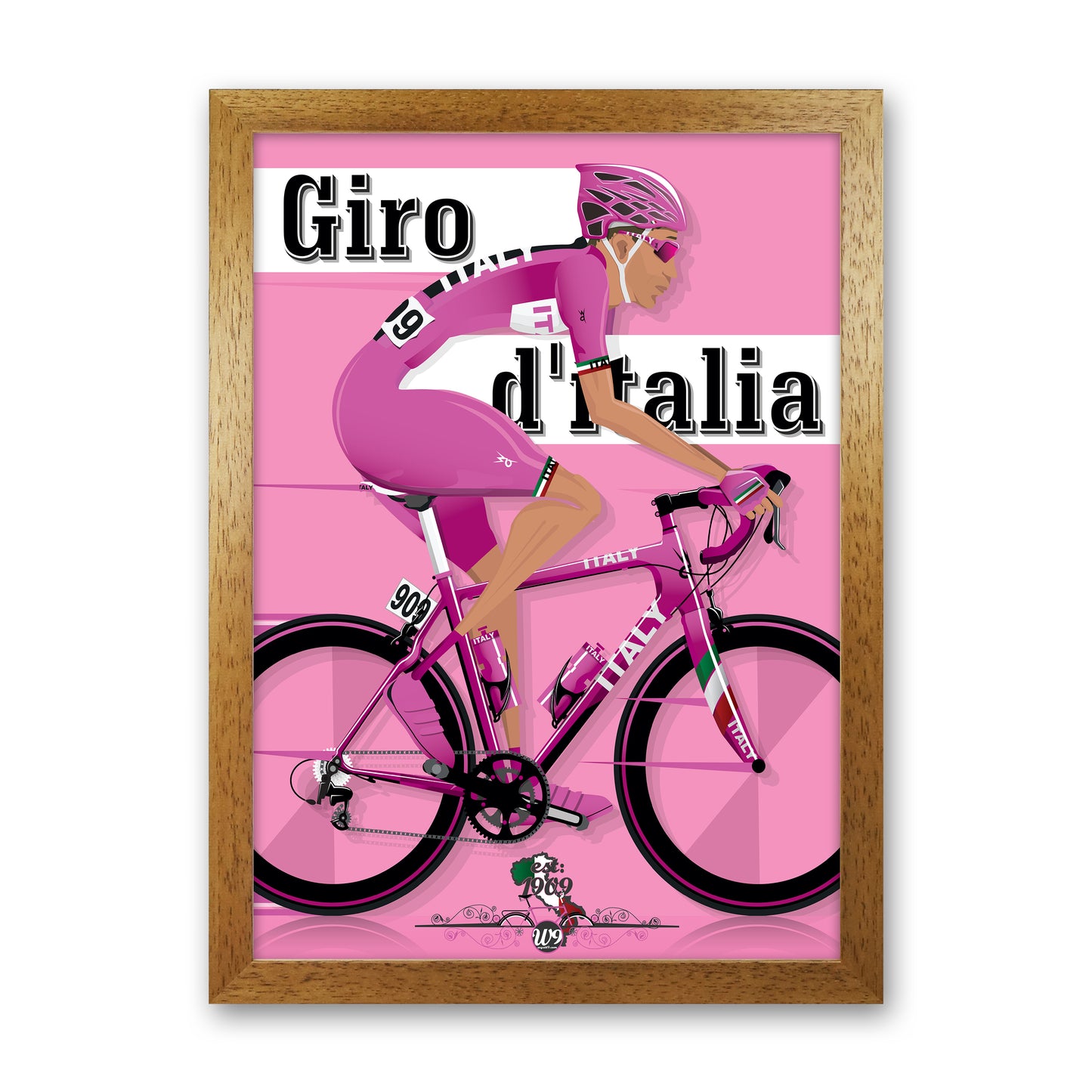 Modern Giro Cycling Print by Wyatt9