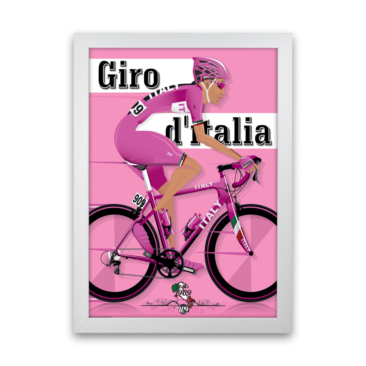Modern Giro Cycling Print by Wyatt9