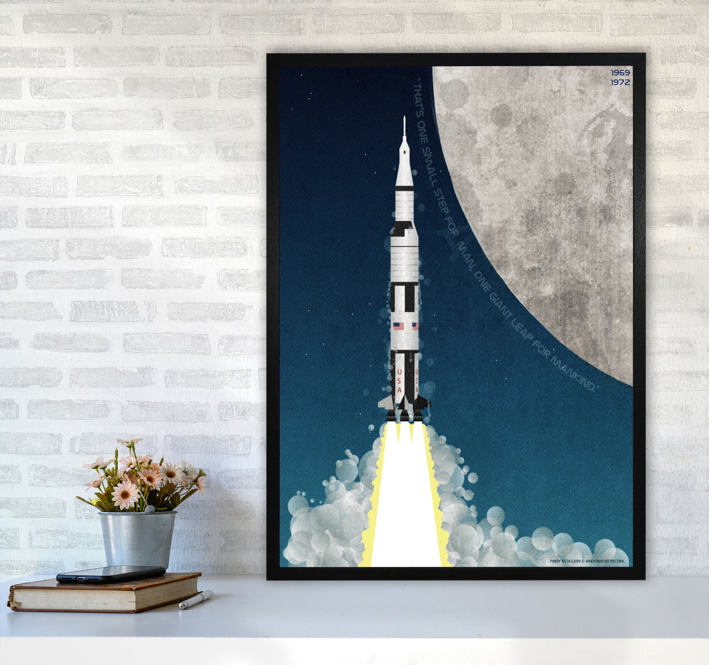 Apollo Art Print by Wyatt9 A1 White Frame