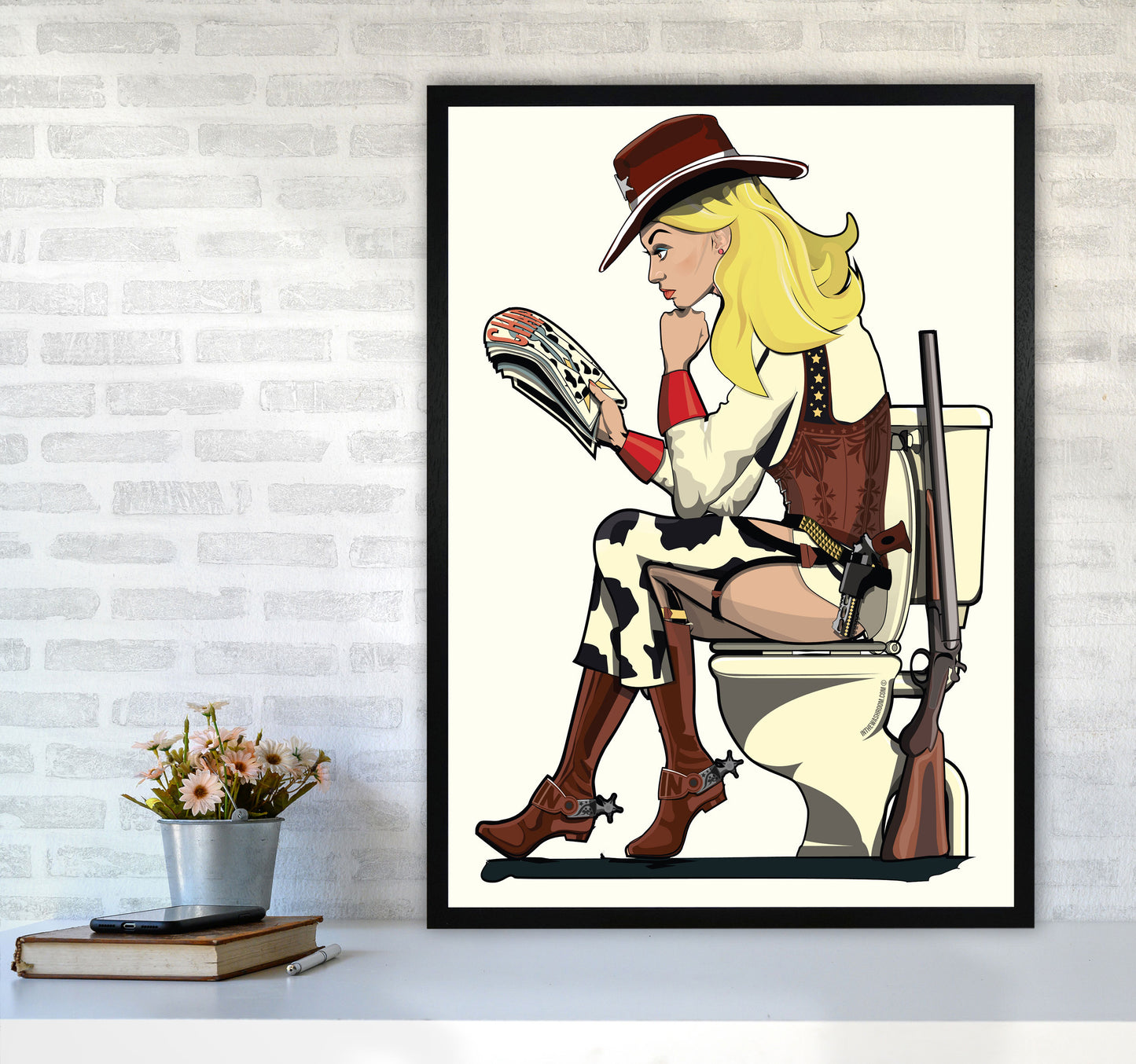 Cowgirl by Wyatt9 A1 White Frame