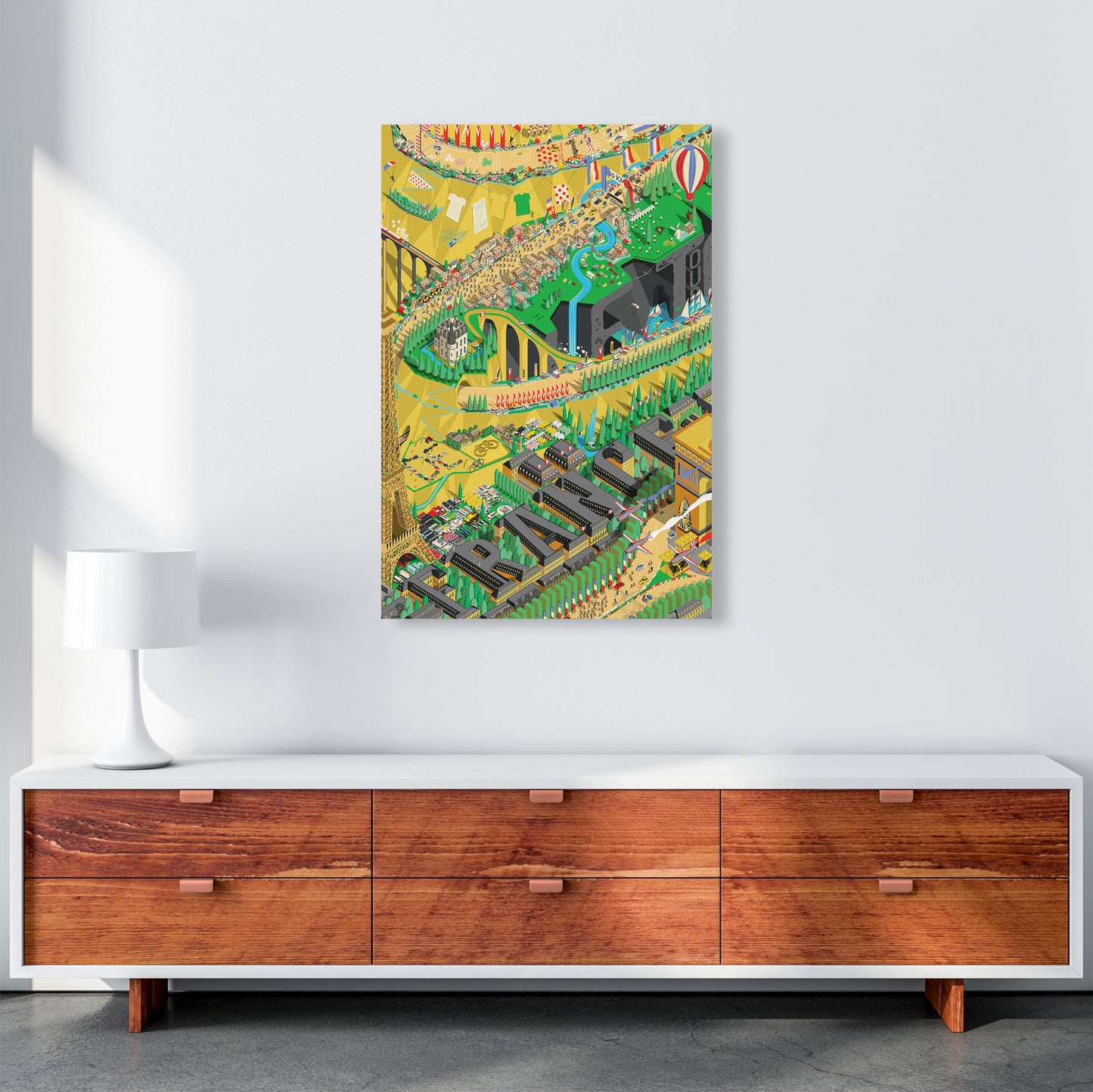 Isometris TDF Cycling Print by Wyatt9 A1 Canvas
