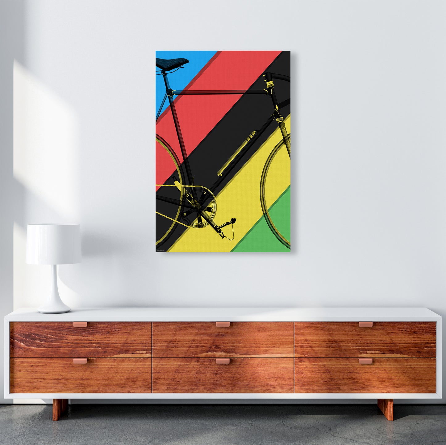 World Champ Cycling Print by Wyatt9 A1 Canvas