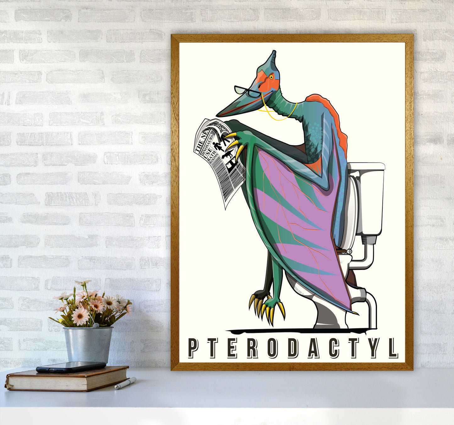 Flying Dino by Wyatt9 A1 Print Only