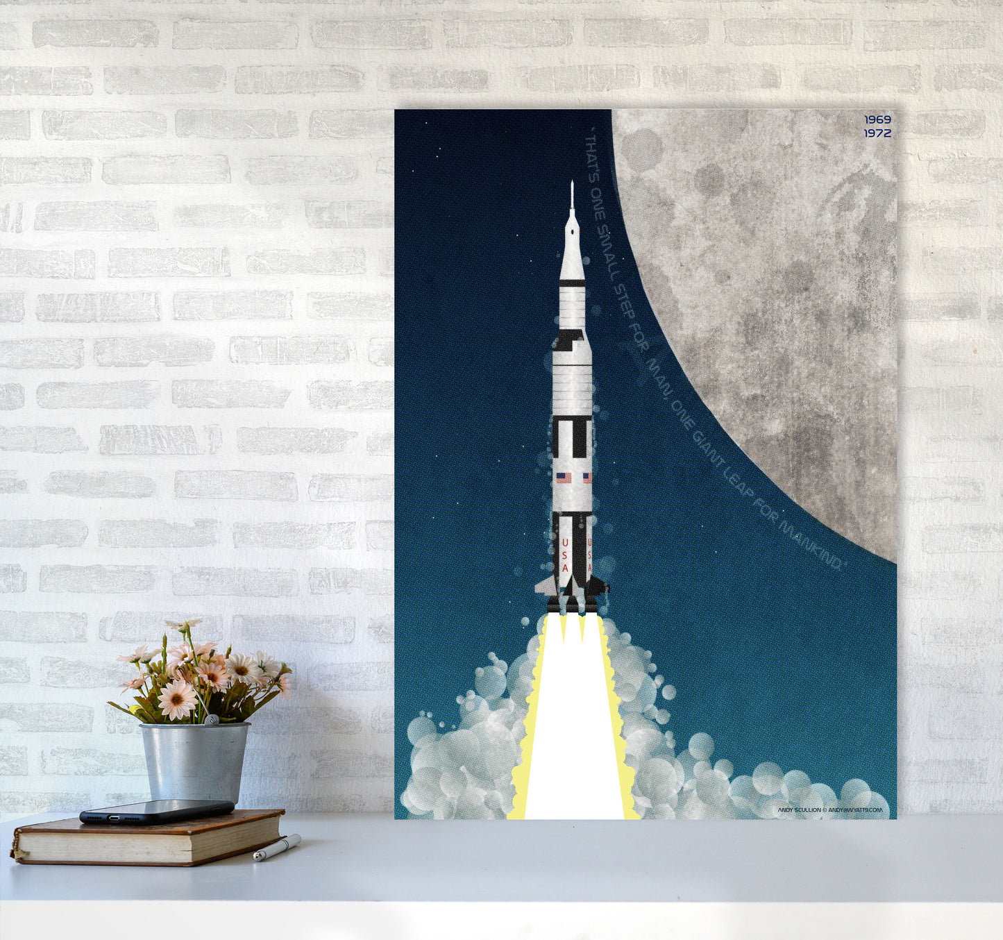 Apollo Art Print by Wyatt9 A1 Black Frame
