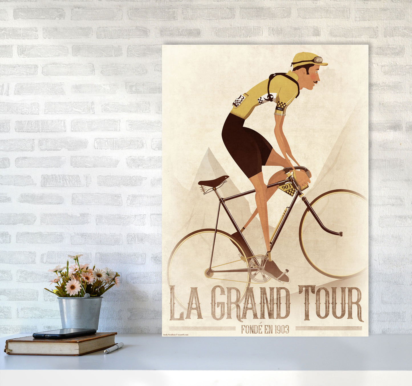 Vintage Cyclist by Wyatt9 A1 Black Frame
