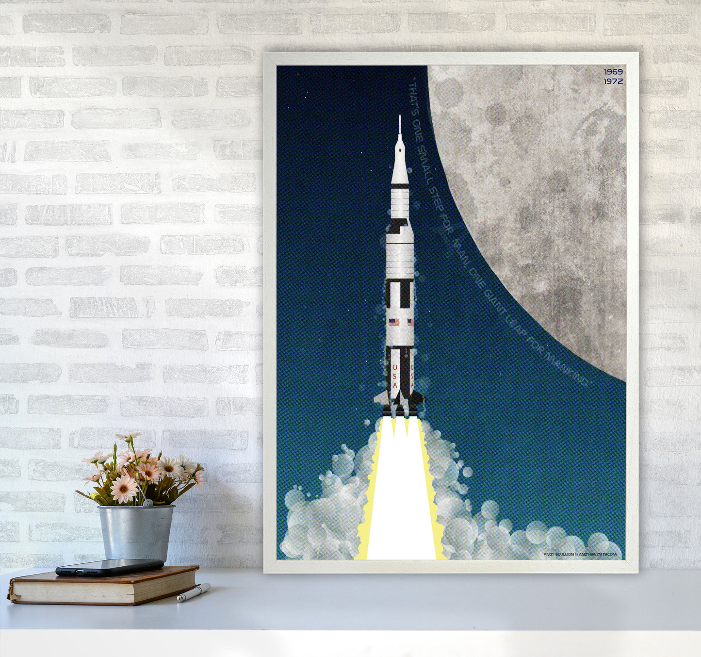Apollo Art Print by Wyatt9 A1 Oak Frame