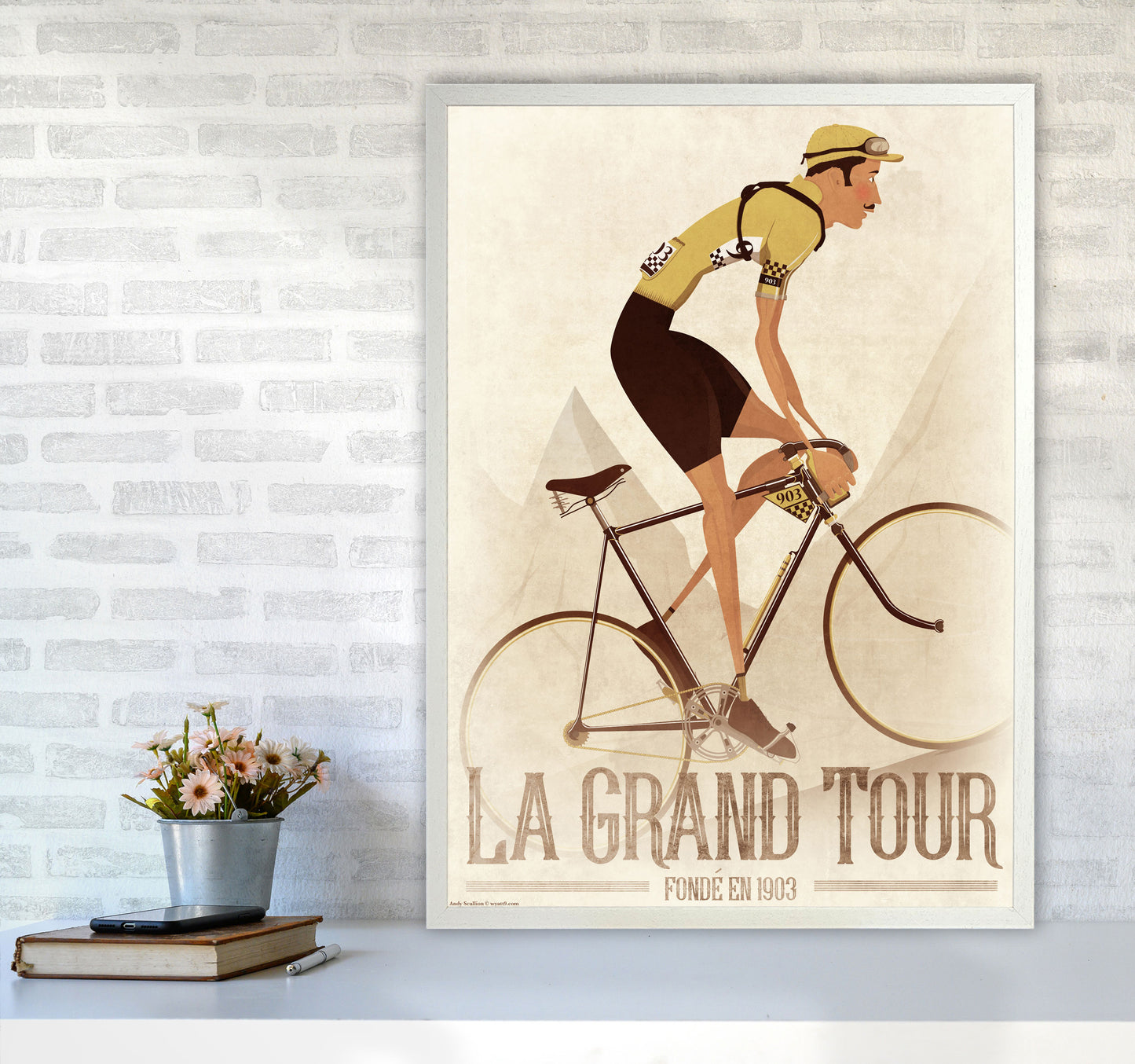 Vintage Cyclist by Wyatt9 A1 Oak Frame