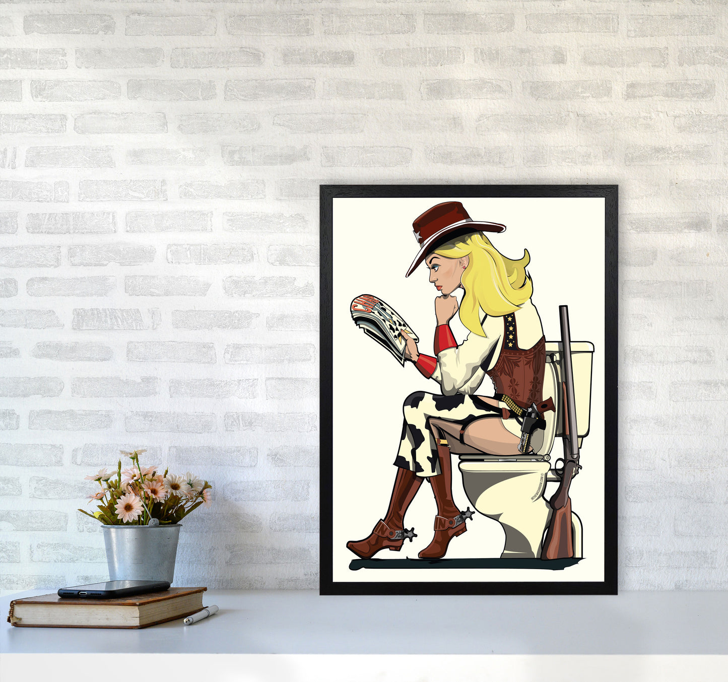Cowgirl by Wyatt9 A2 White Frame