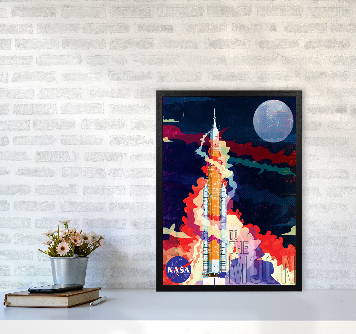 SLS Retro Print by Wyatt9 A2 White Frame