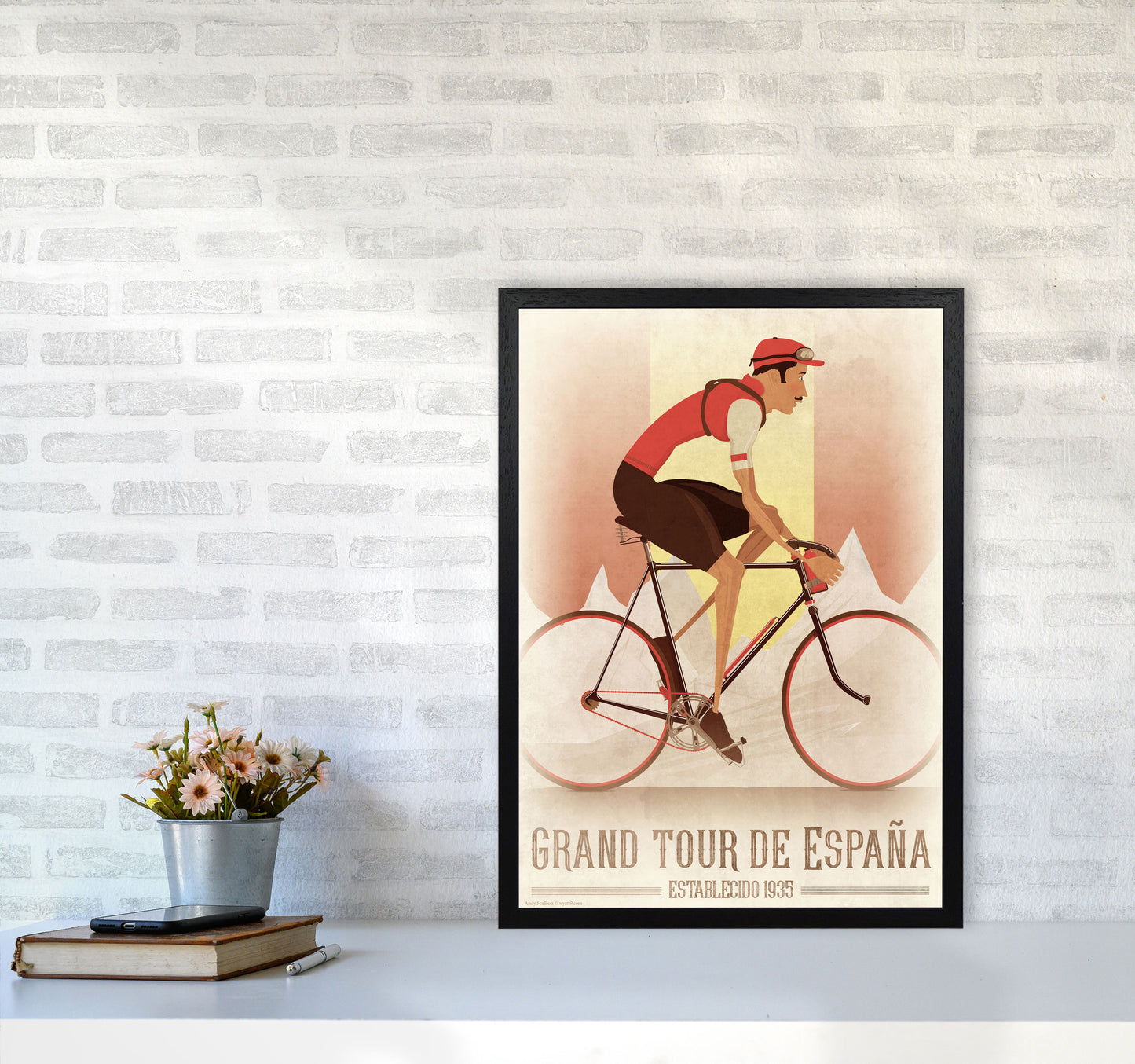 Vintage Spanish Tour by Wyatt9 A2 White Frame