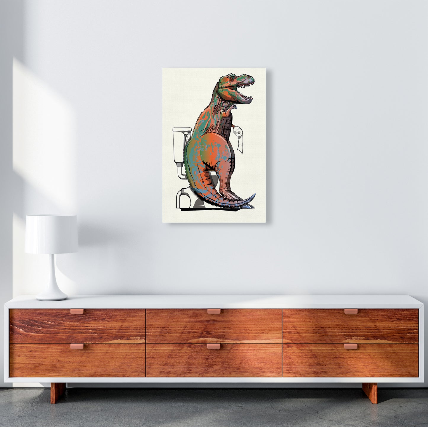 Trex Toilet Bathroom by Wyatt9 A2 Canvas