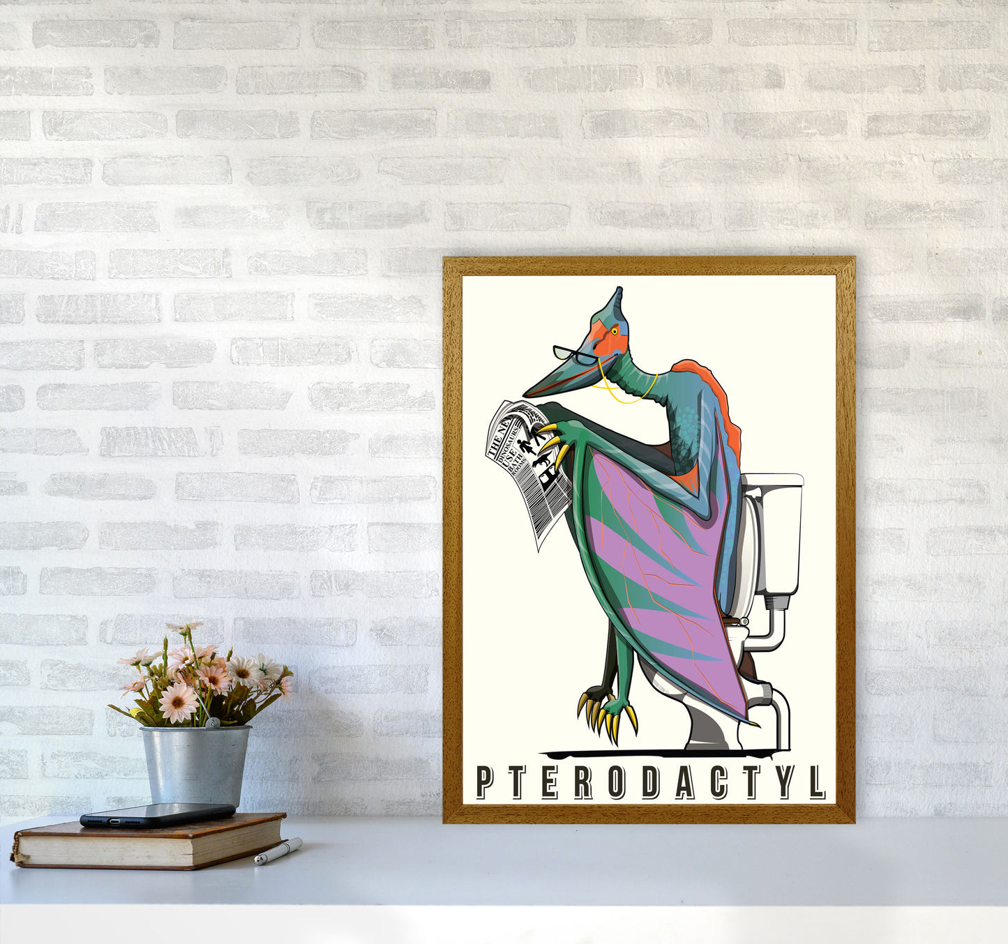 Flying Dino by Wyatt9 A2 Print Only
