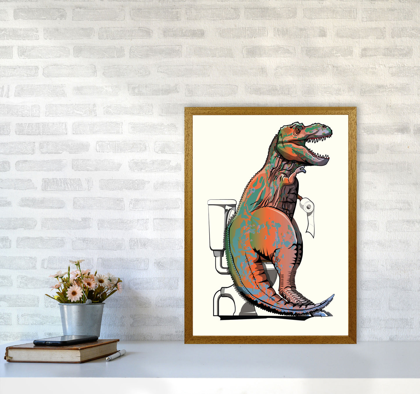 Trex Toilet Bathroom by Wyatt9 A2 Print Only