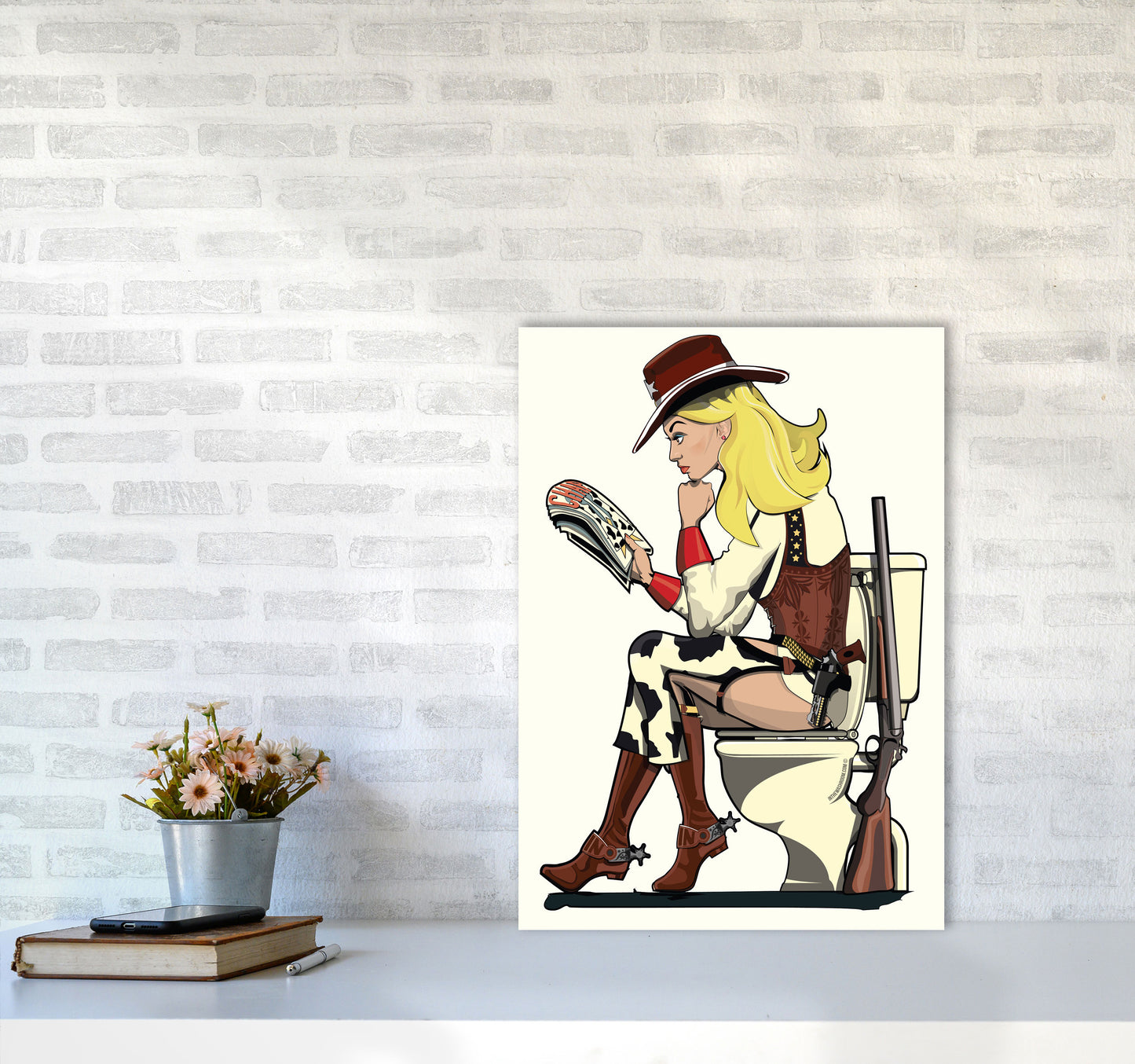 Cowgirl by Wyatt9 A2 Black Frame