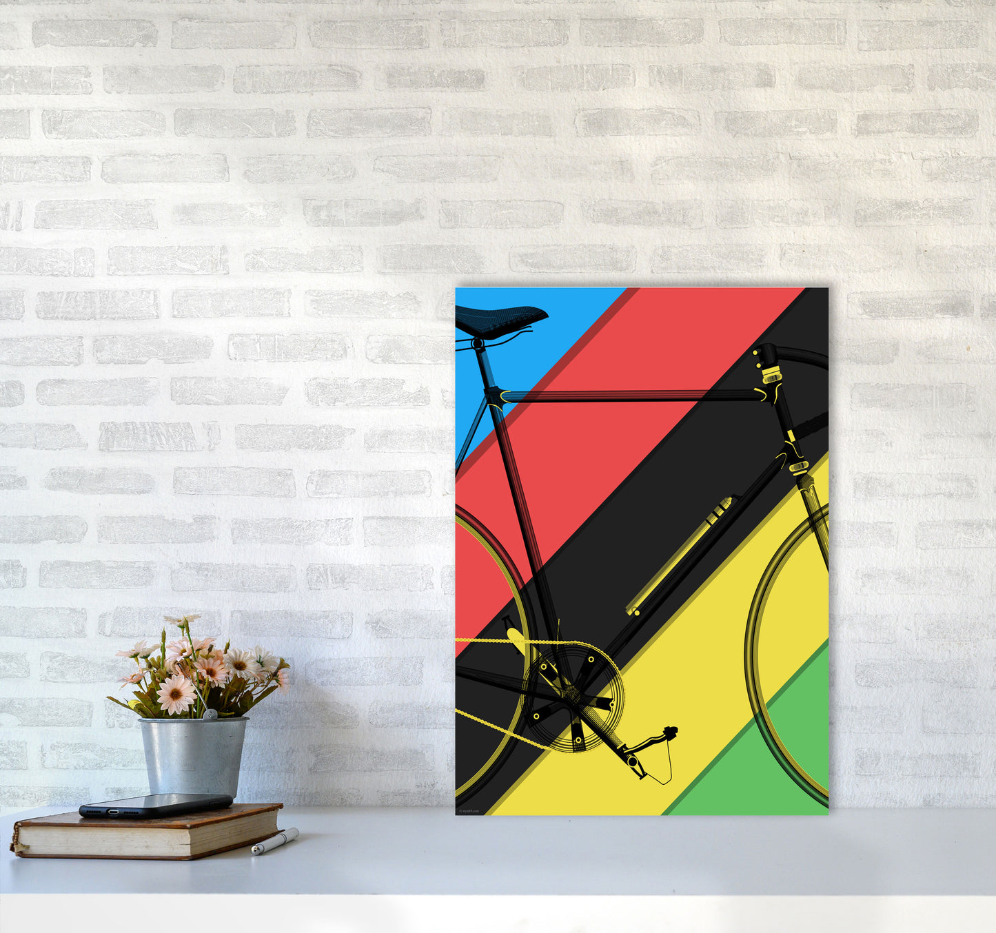 World Champ Cycling Print by Wyatt9 A2 Black Frame