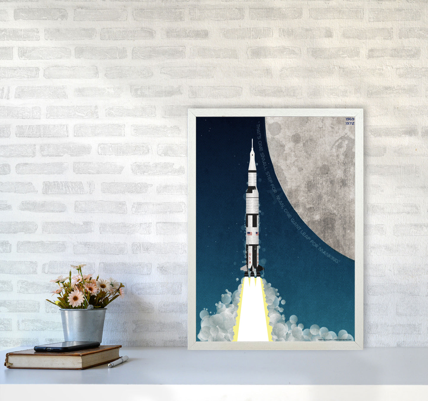 Apollo Art Print by Wyatt9 A2 Oak Frame
