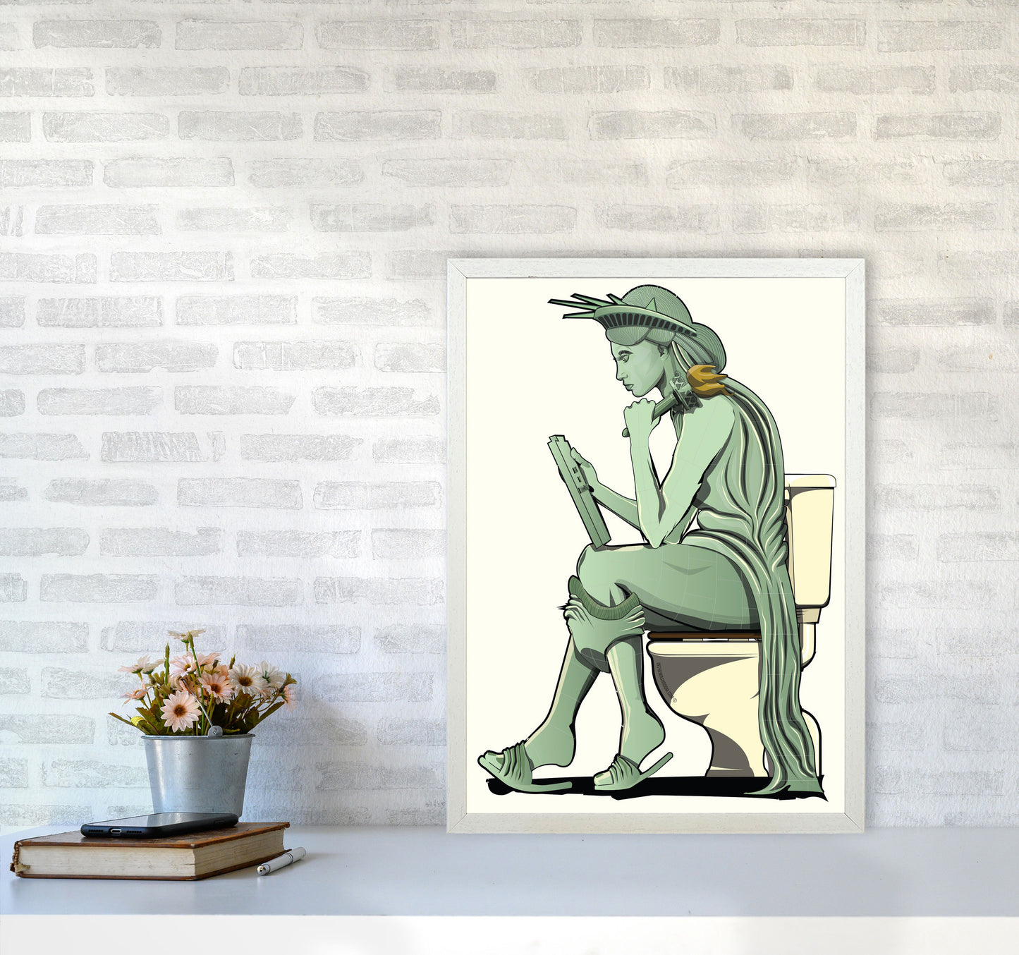 Statue of Liberty Loo by Wyatt9 A2 Oak Frame