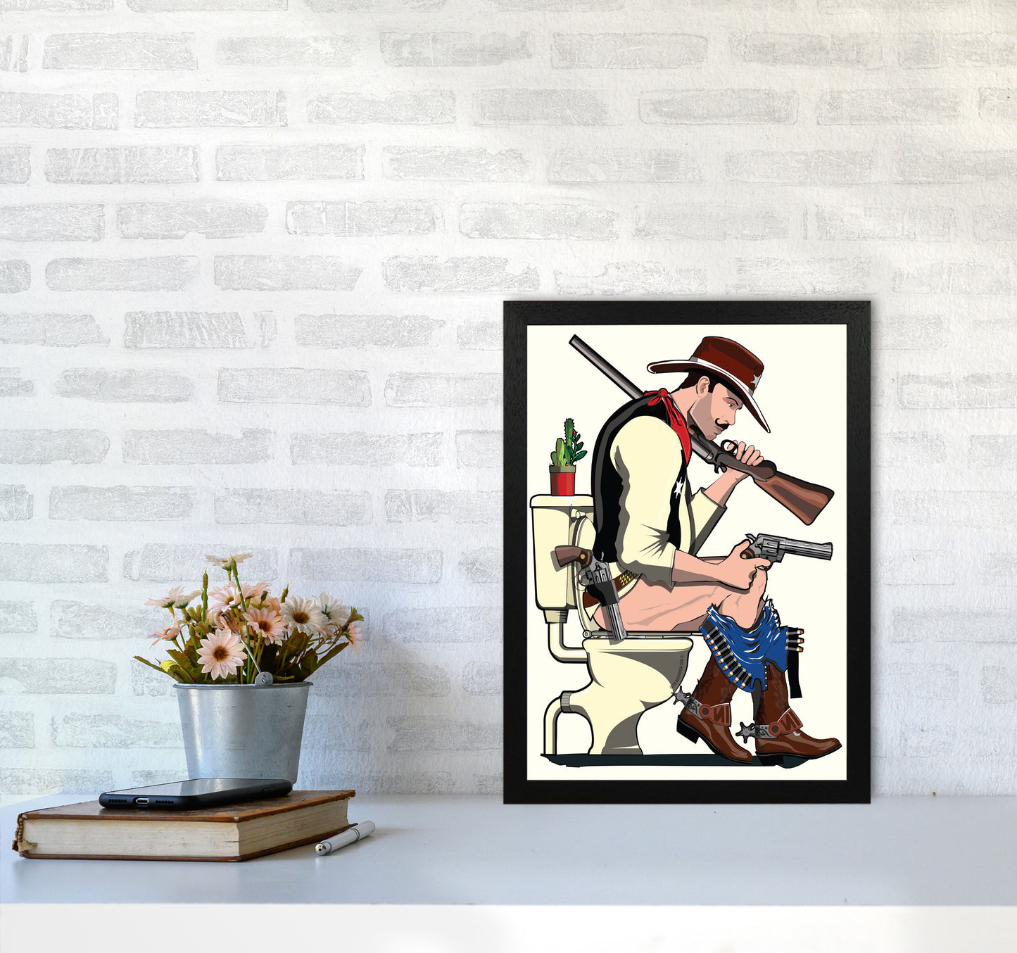 Cowboy by Wyatt9 A3 White Frame
