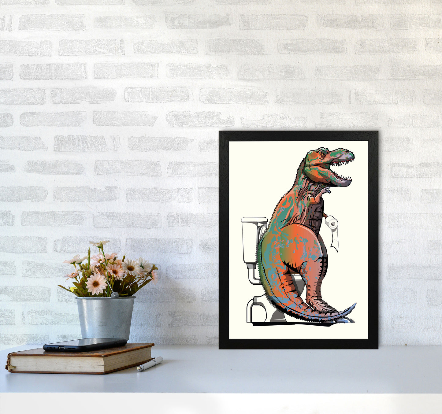 Trex Toilet Bathroom by Wyatt9 A3 White Frame