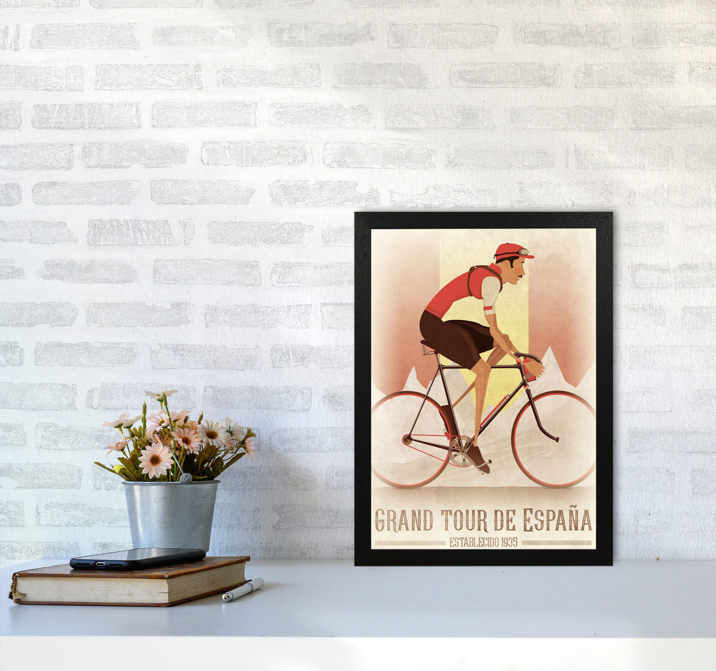 Vintage Spanish Tour by Wyatt9 A3 White Frame