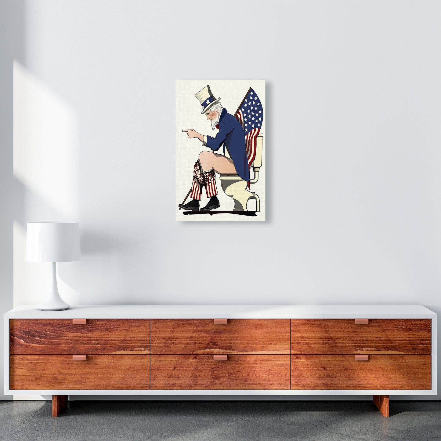 Uncle Sam loo by Wyatt9 A3 Canvas