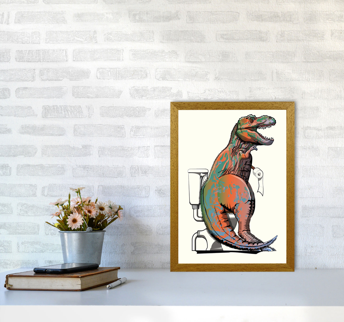 Trex Toilet Bathroom by Wyatt9 A3 Print Only