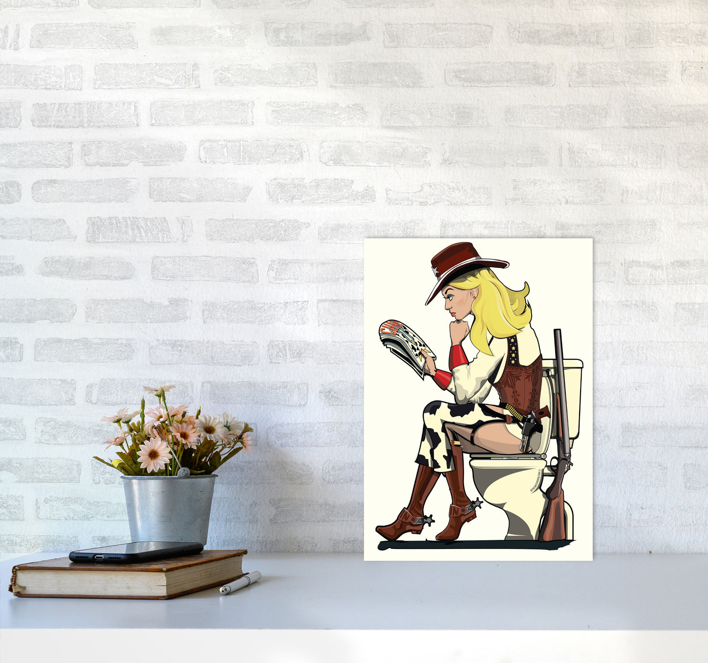 Cowgirl by Wyatt9 A3 Black Frame