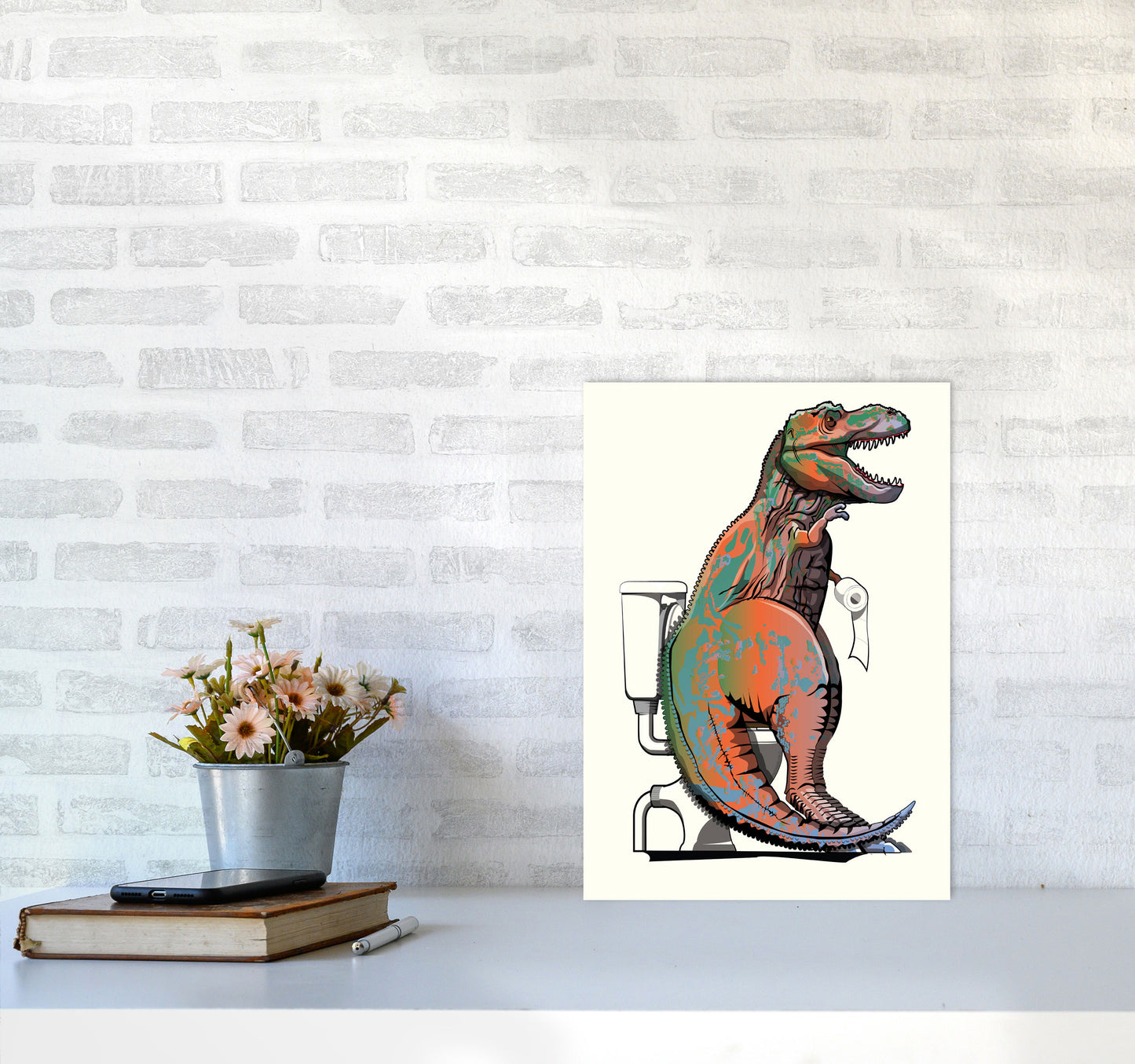 Trex Toilet Bathroom by Wyatt9 A3 Black Frame