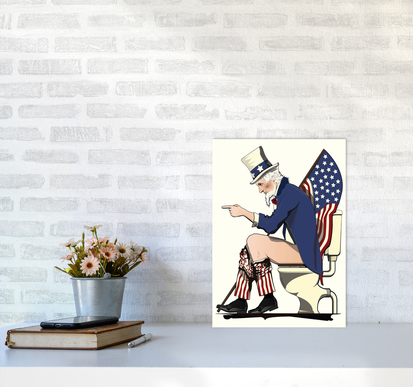 Uncle Sam loo by Wyatt9 A3 Black Frame