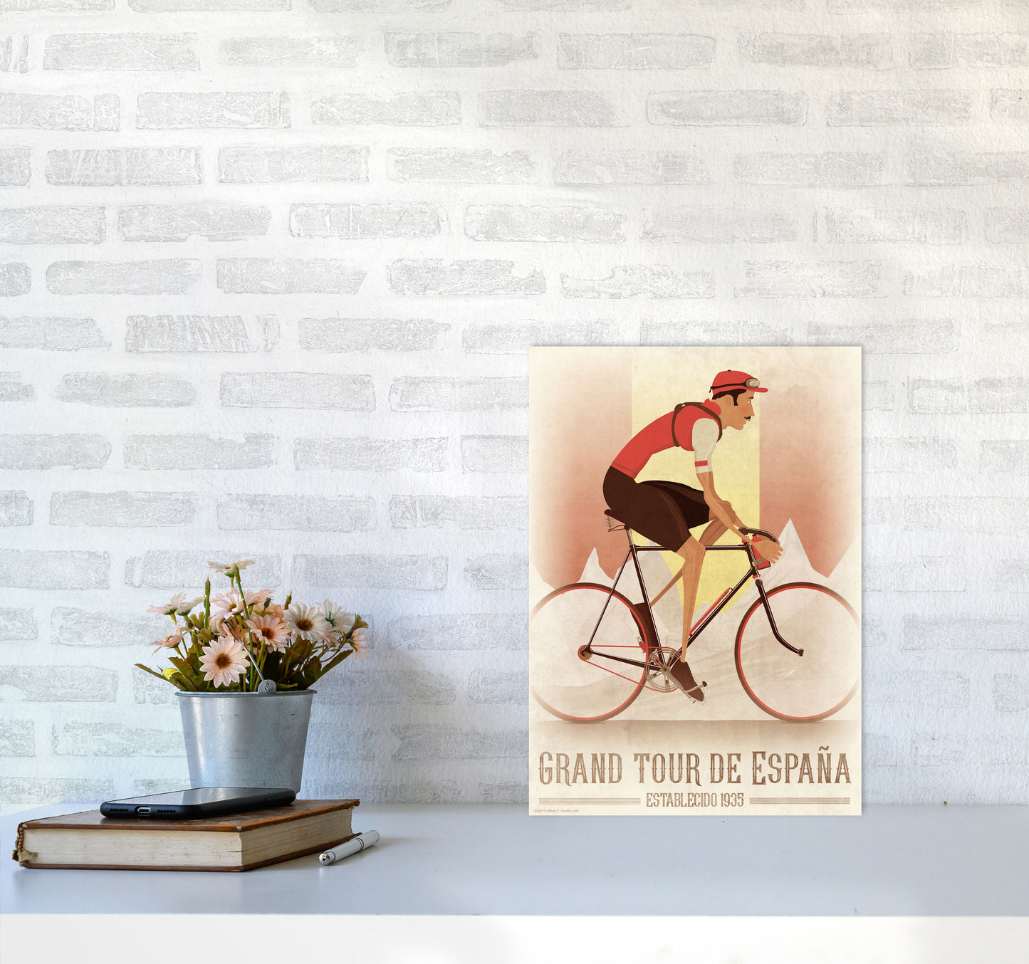 Vintage Spanish Tour by Wyatt9 A3 Black Frame