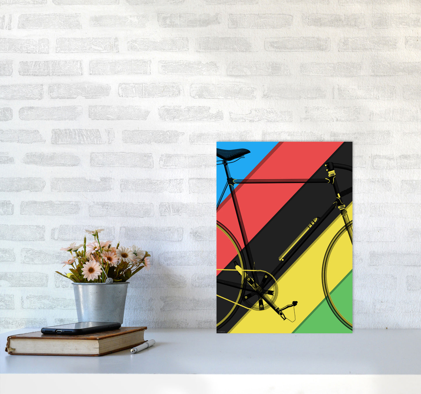 World Champ Cycling Print by Wyatt9 A3 Black Frame