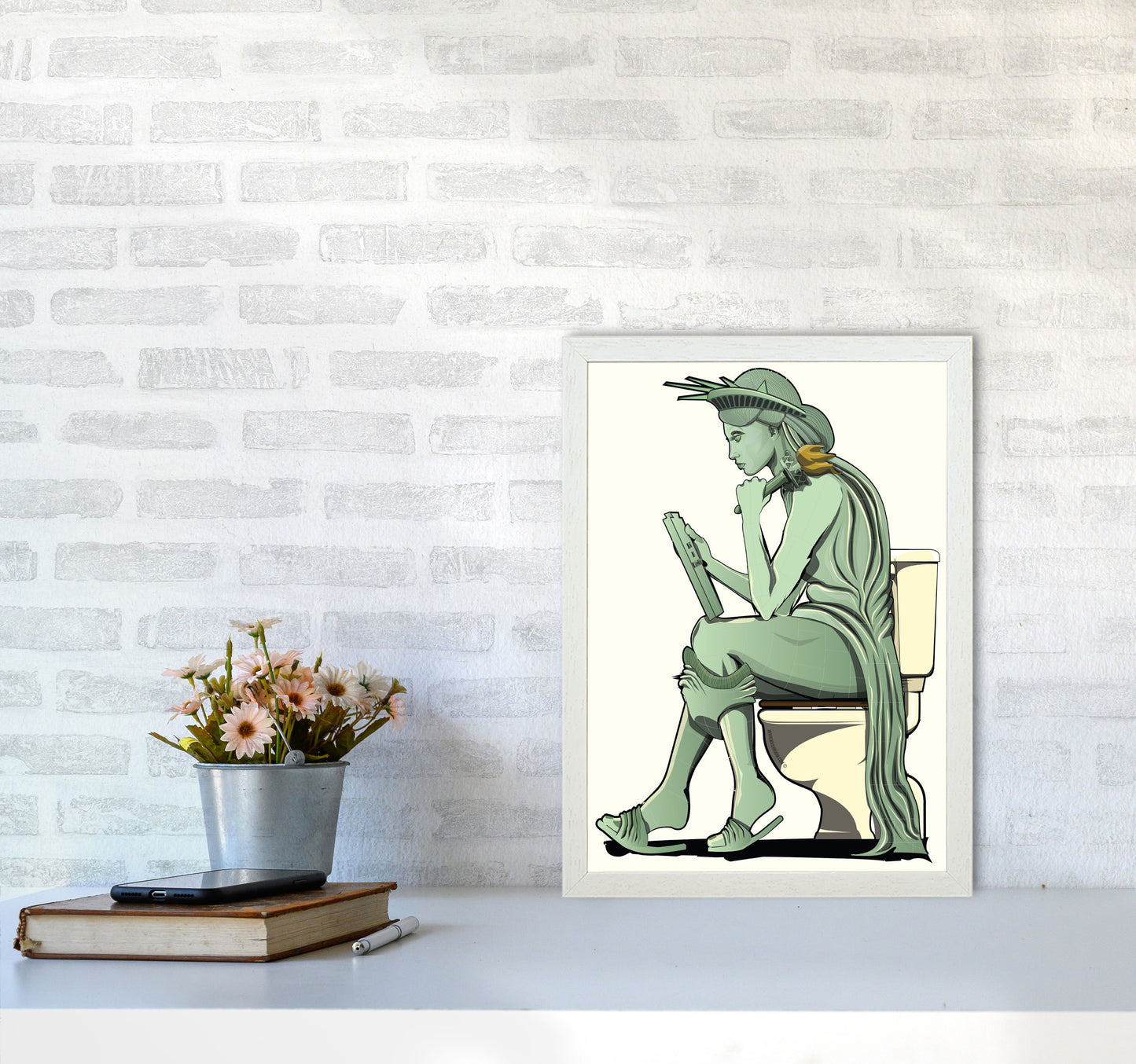 Statue of Liberty Loo by Wyatt9 A3 Oak Frame
