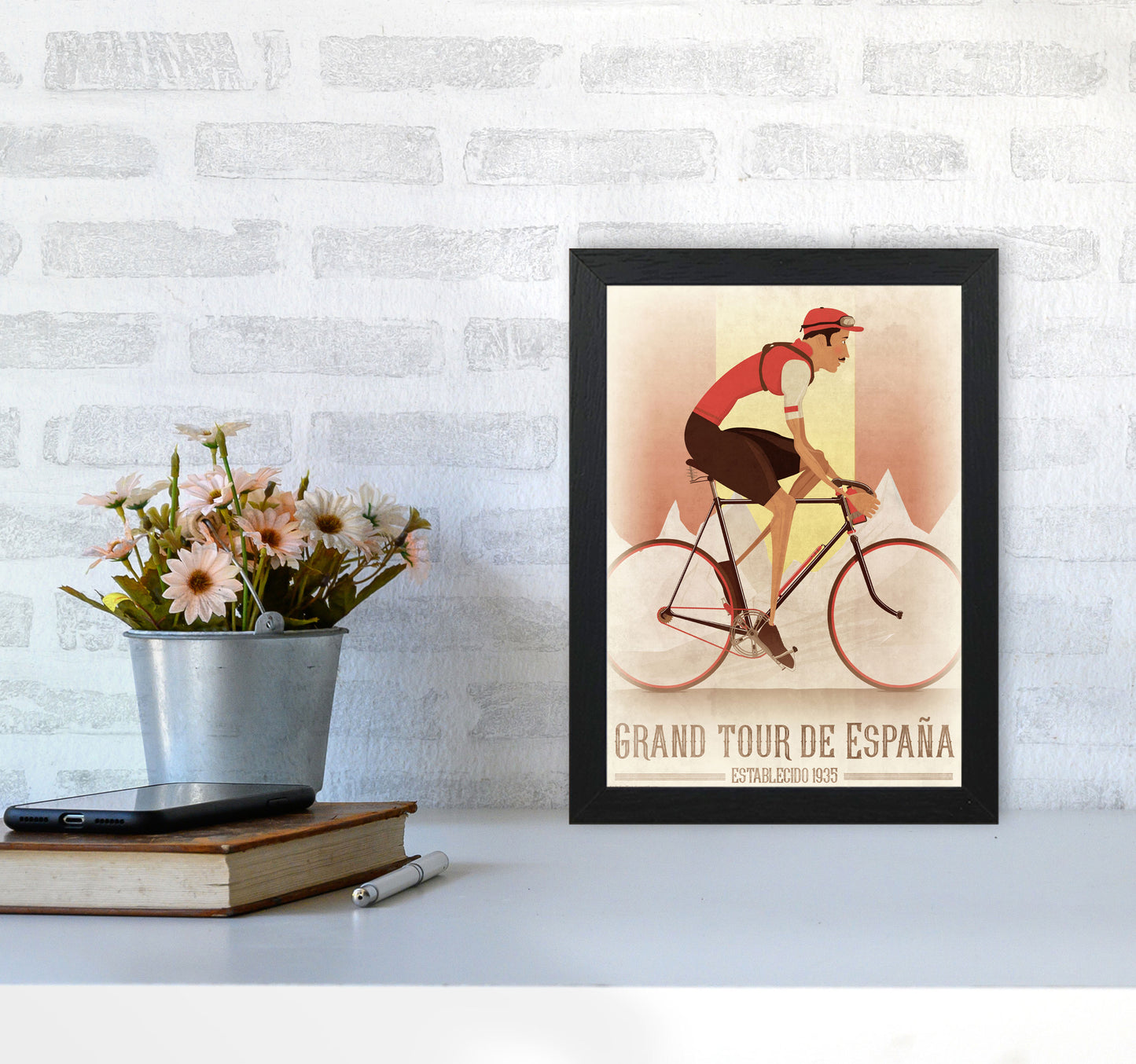 Vintage Spanish Tour by Wyatt9 A4 White Frame