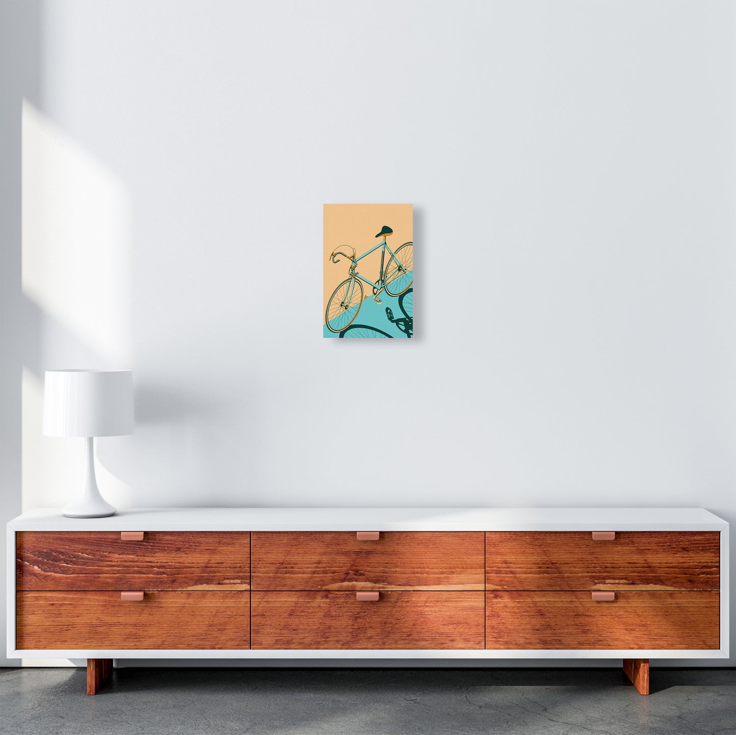 Isometric Cycling Print by Wyatt9 A4 Canvas