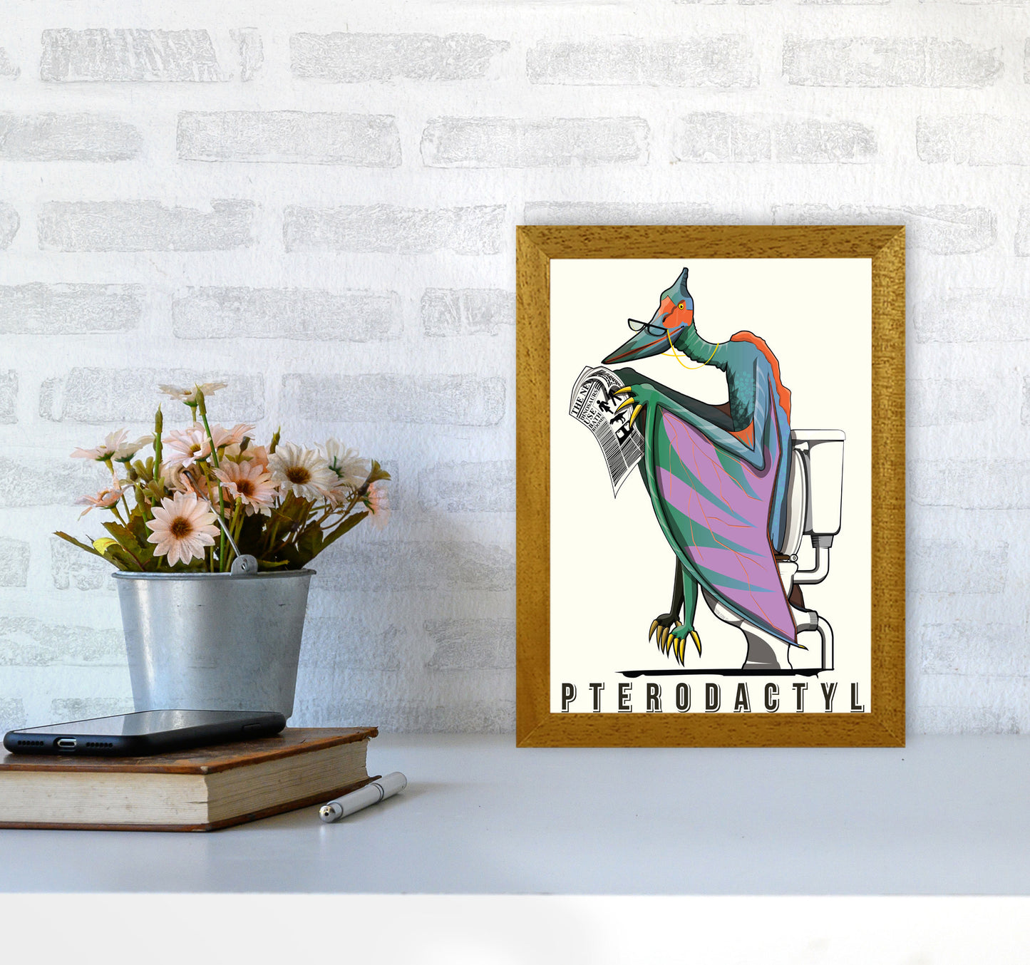 Flying Dino by Wyatt9 A4 Print Only