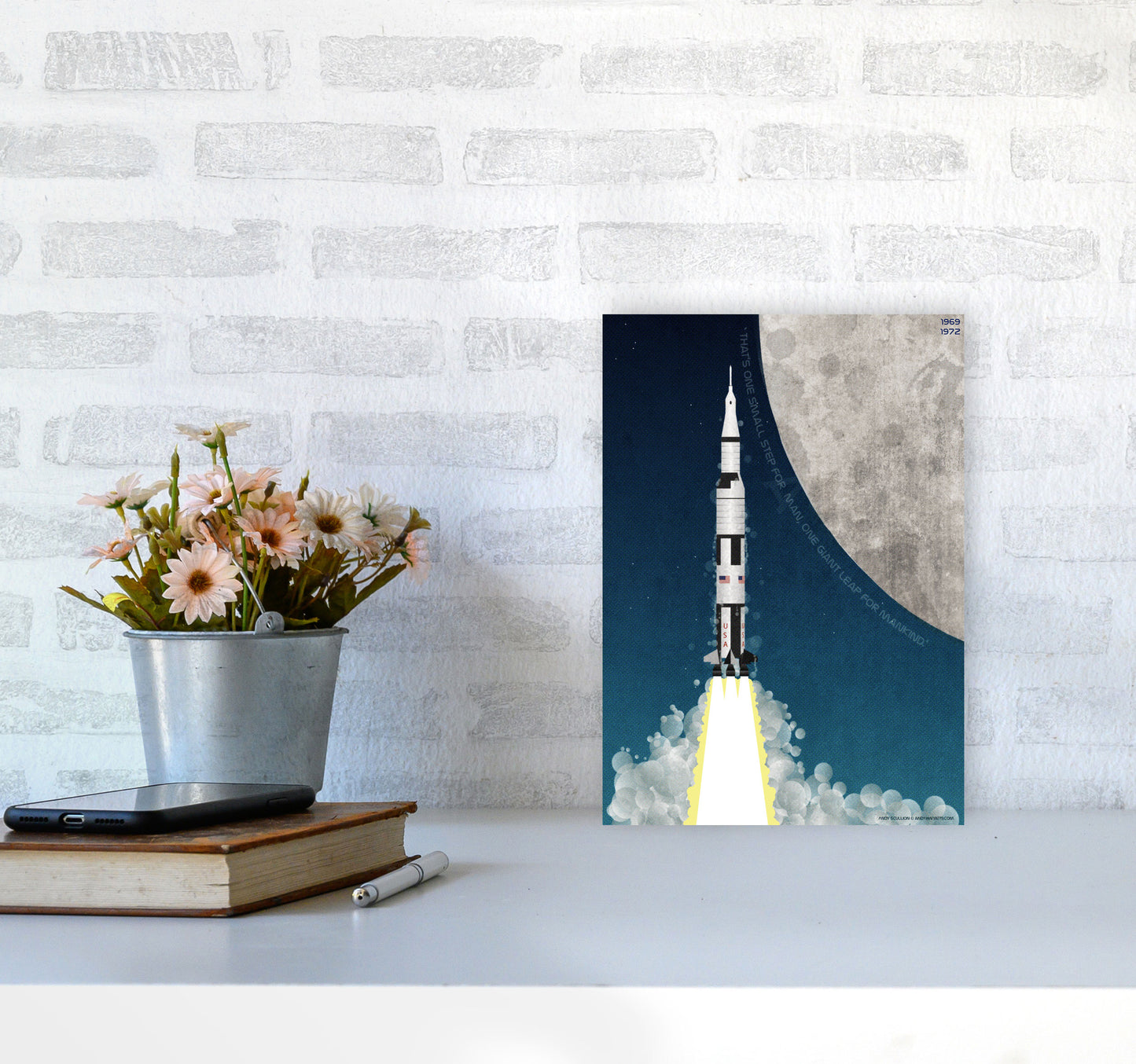 Apollo Art Print by Wyatt9 A4 Black Frame