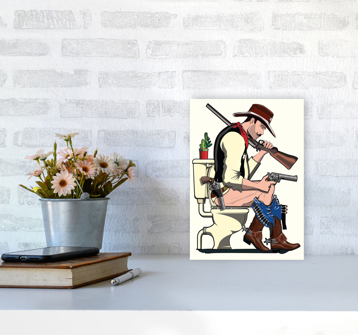 Cowboy by Wyatt9 A4 Black Frame