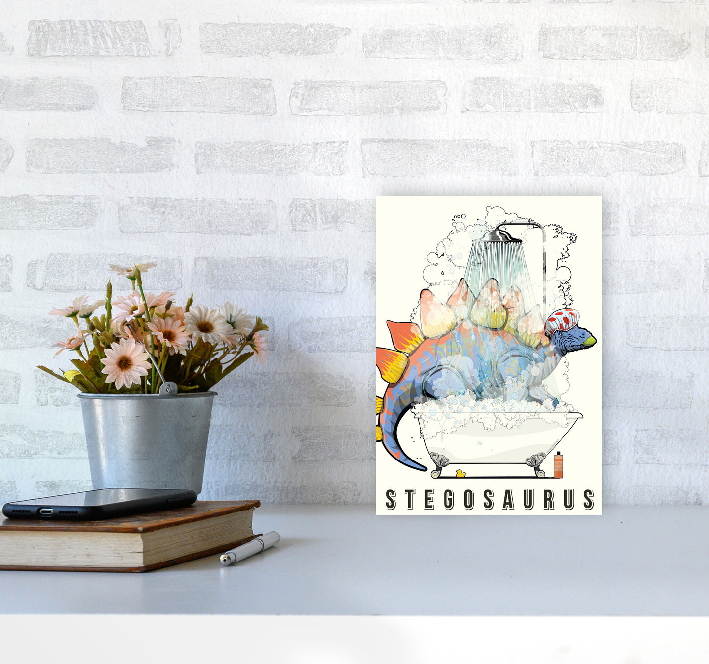 Steg Bathroom Print by Wyatt9 A4 Black Frame