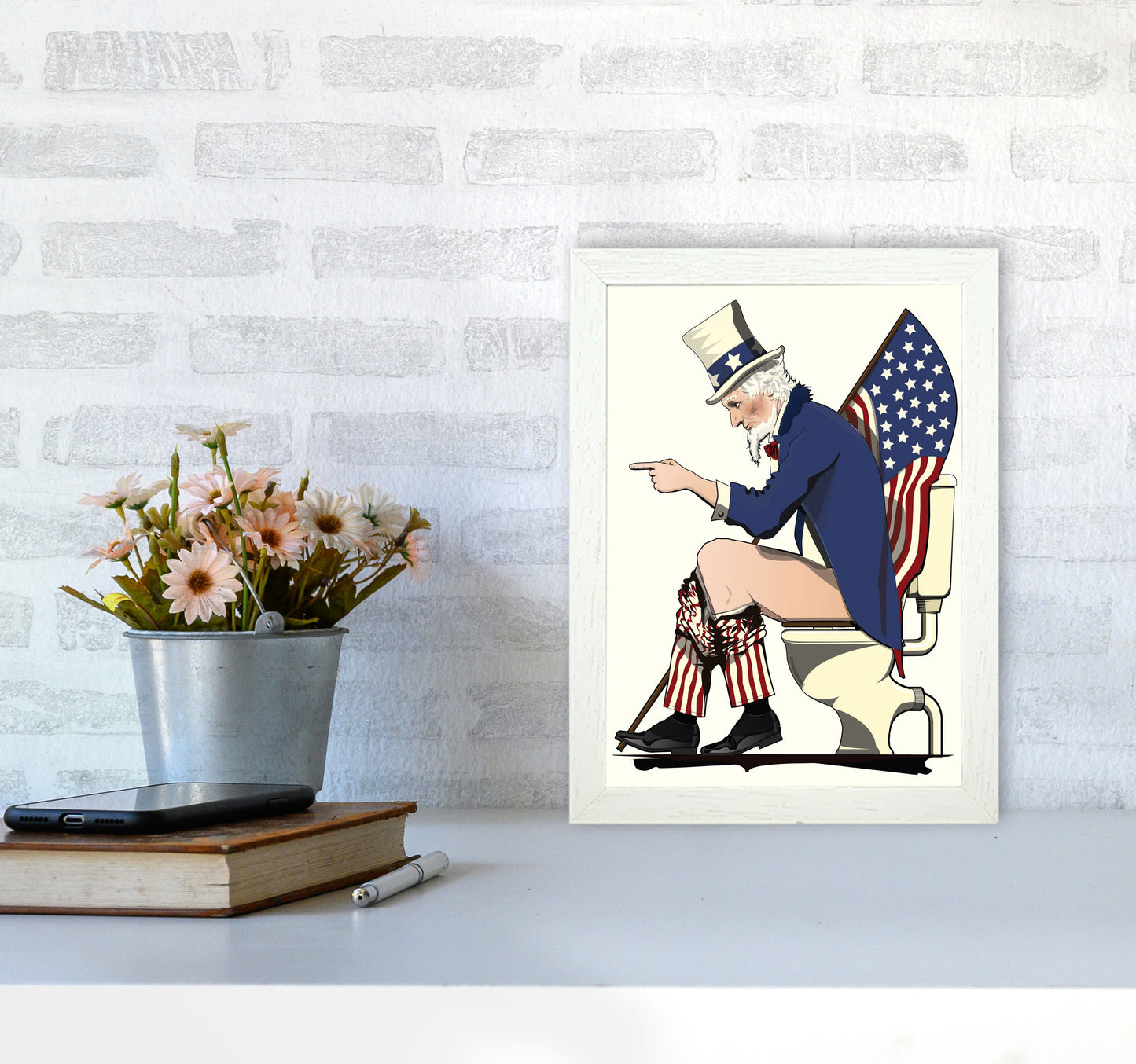 Uncle Sam loo by Wyatt9 A4 Oak Frame