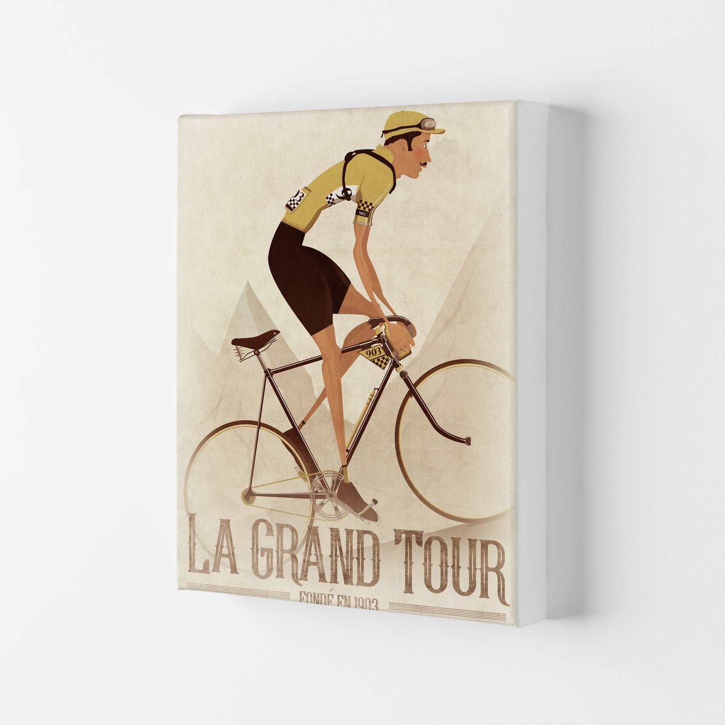 Vintage Cyclist by Wyatt9 Canvas